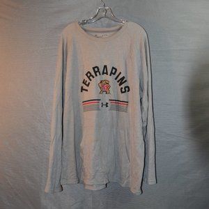 Under Armour | Men's | XL | Grey | Maryland Terrapins | Long Sleeve Grey Shirt